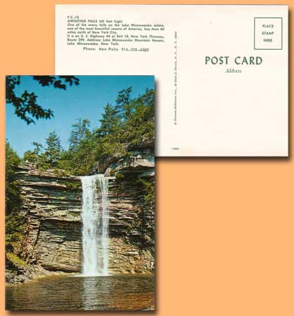 Postcard Awosting Falls