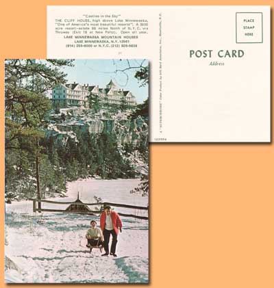 Winter Sledding Postcard