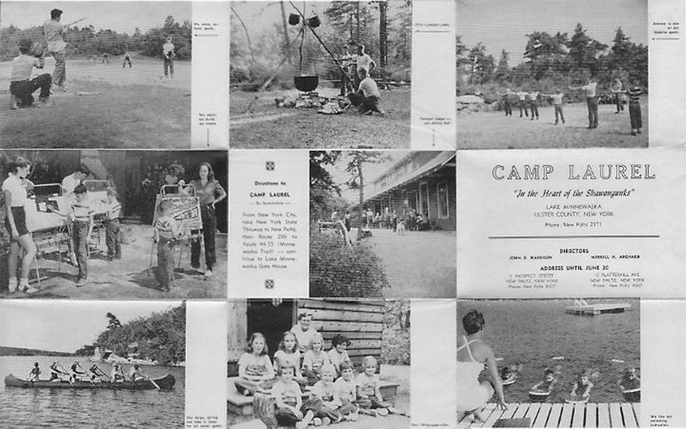 Camp Laurel This Is One Side Of The Pamphlet Camp Laurel Date